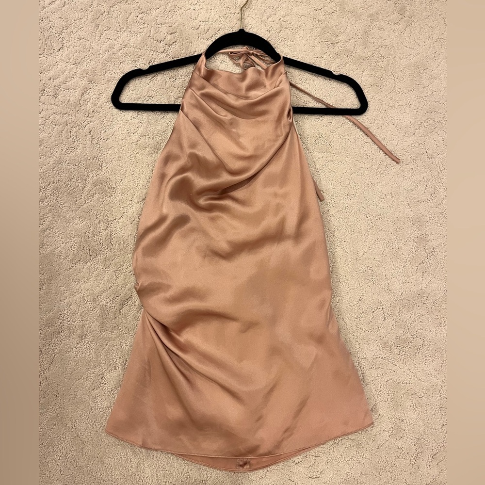 Amanda Uprichard silk pink top